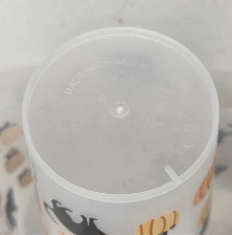 Black‎ Cat and Pumpkin Themed Halloween Plastic Drinking Cup Set